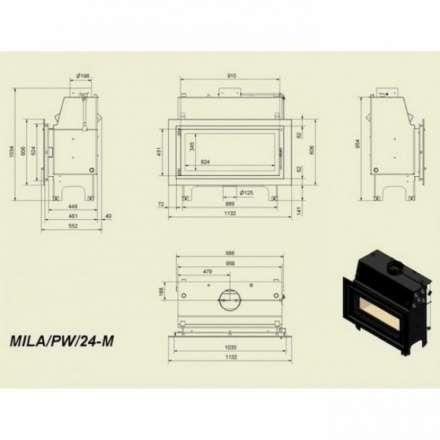 Каминная топка Kratki Mila/PW/24 в Новополоцке