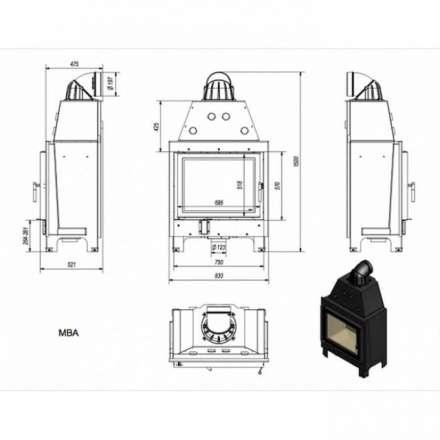 Каминная топка Kratki MBA в Новополоцке