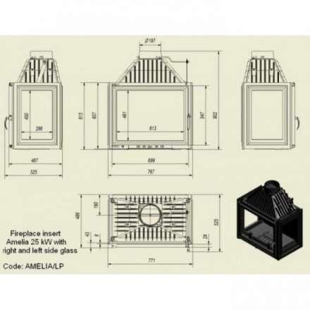 Каминная топка Kratki Amelia/LP в Новополоцке