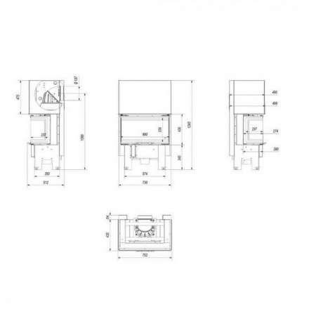 Каминная топка Kratki NBC 7 (гильотина) в Новополоцке