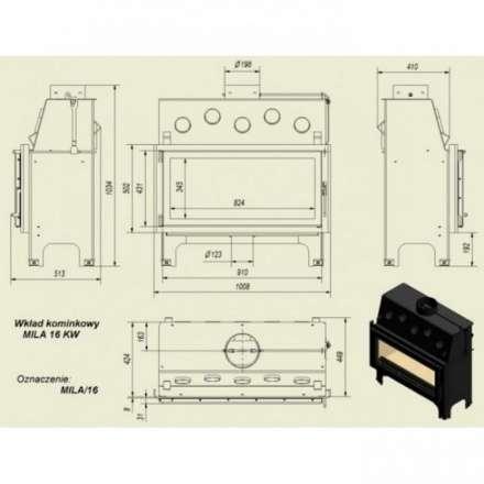 Каминная топка Kratki Mila в Новополоцке