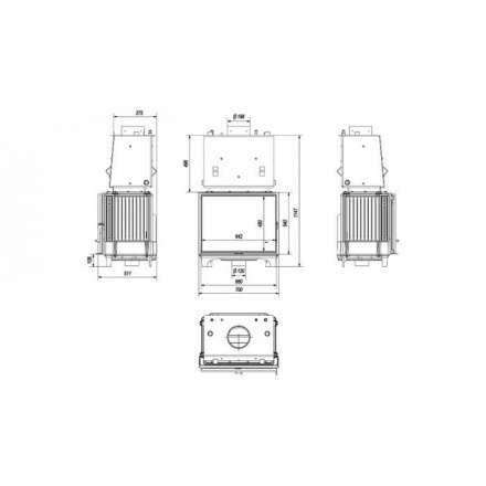 Каминная топка Kratki FRANEK/PW/12/W в Новополоцке