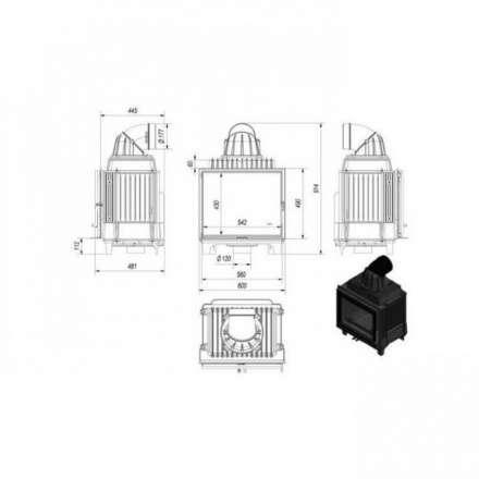 Каминная топка Kratki FRANEK/10 в Новополоцке