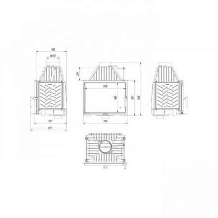 Каминная топка Kratki Zosia 12 в Новополоцке