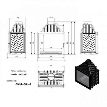 Каминная топка Kratki Amelia/LUX в Новополоцке
