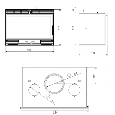 Каминная топка Ferguss FG753 с шибером в Новополоцке