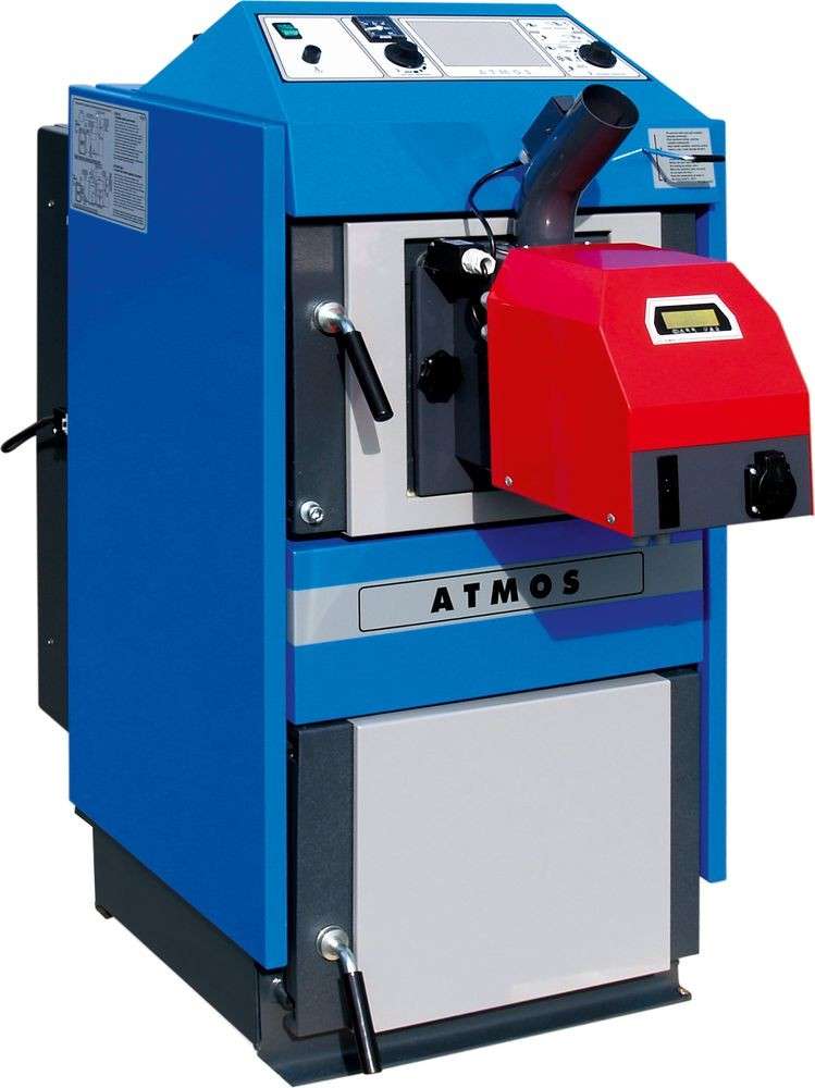 Твердотопливный котёл Atmos DC 18 S с горелкой и бункером Амазонка бай фото в Новополоцке