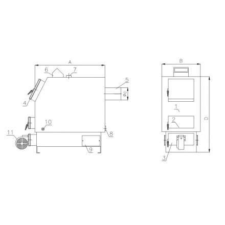 Твердотопливный котел РАТОН КОС-ТВ-45 в Новополоцке