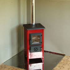 Купить Печь-камин MBS Hit красный сталь в Новополоцке Амазонка бай фото в Новополоцке