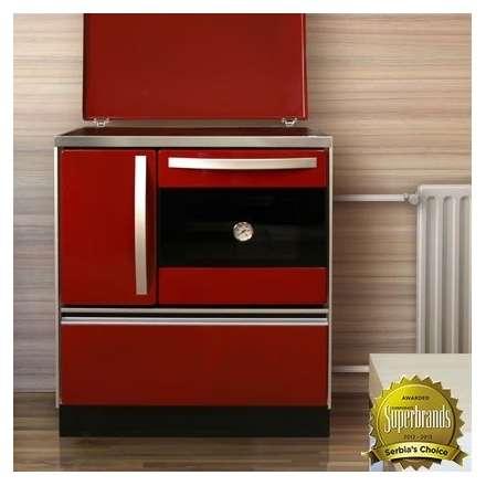 Плита на дровах MBS Thermo Royal 720 P3 (с водяным контуром) красная купить в Новополоцке